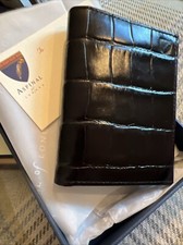 A spinal Of London Croc Black Wallet