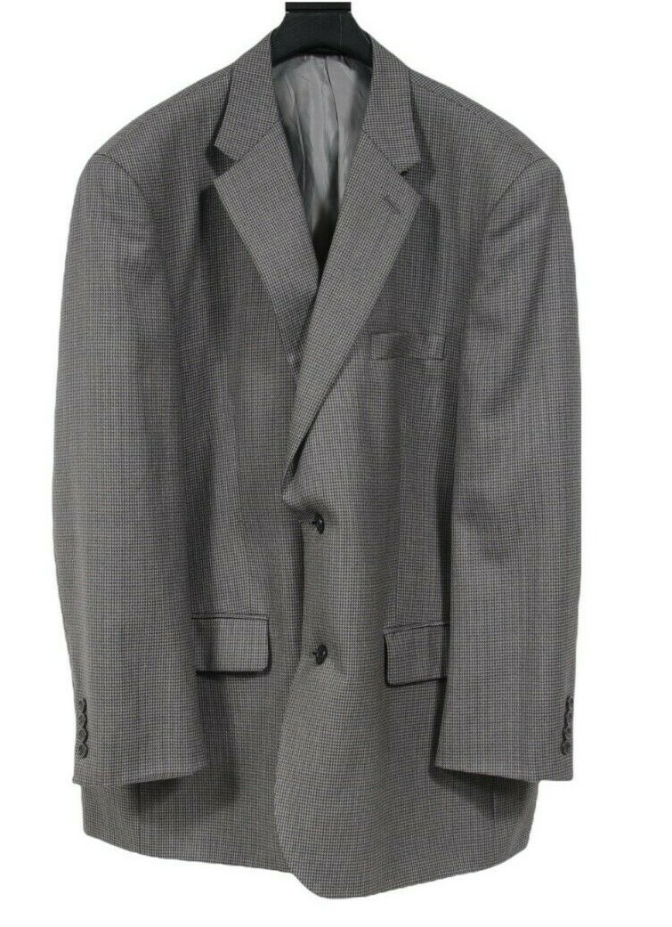 Pronto Uomo Mens Sport Coat Suit Jacket Size 48 R Gray Blue  display picture 1