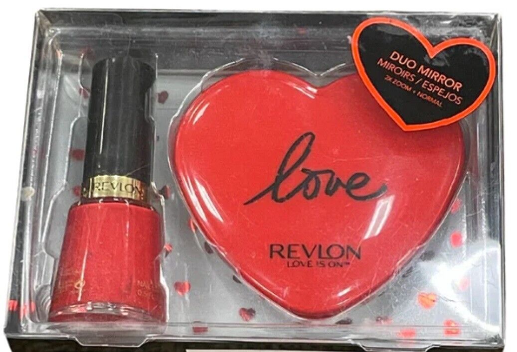 REVLON - Love Is On - Deluxe Gift Set - Includes: 1 Nail Enamel & Compact  Mirror 309977285008 | eBay