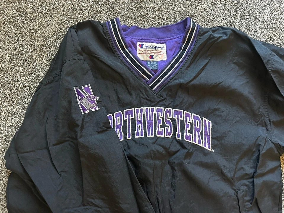 Винтажная мужская ветровка Champion Northwestern University Wildcats XXL - Изображение 4 из 4