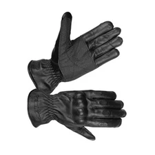 HUGGER Tactical Military Police Riot Gloves Hard Knuckle Airsoft Black Leather
