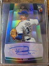 2020 Chronicles TJ Zeuch Obsidian Electric Etch Purple Rookie RC Auto /75 #OA-TZ