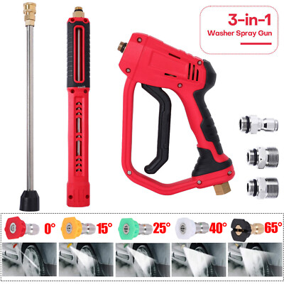 #ad 4000PSI High Pressure Car Power Washer Gun Spray Wand Lance Nozzle and Hose Kit $28.98