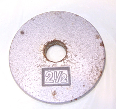 Pancake Style 2 1/2 Pound Barbell Weight Plate 1  Hole 2.5lb Unbranded