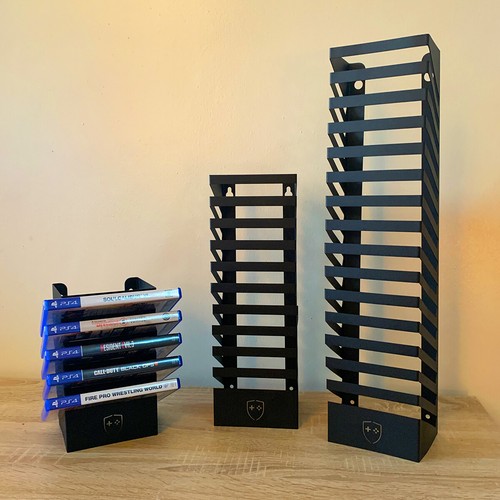 Wall Mount Games Tower Rack Storage XBOX PS4 PS5 Game Tidy Game Stand Consoles - Picture 5 of 14