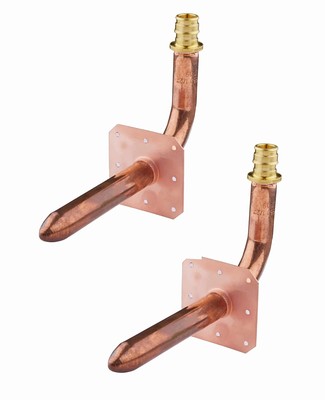 (Pack of 2) Pex-a Expansion F1960 Copper Stub Out Elbow with Wall Flange, 1/2...
