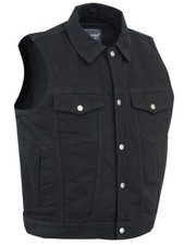 Men's Black Denim Vest - DM1331