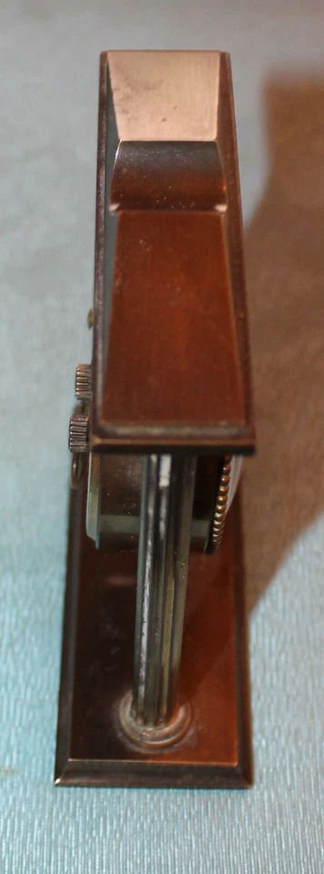 Ancienne Pendulette portique bronze UTI SWIZA 8 swiss made aiguille Breguet - Photo 3/4