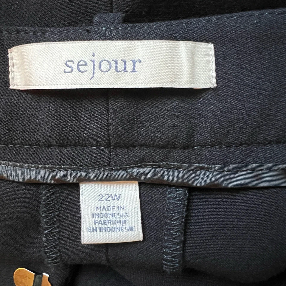 Pantalones de vestir Sejour para mujer talla grande talla 22W negros Foto 2 de 4