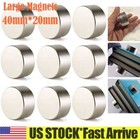 Lot 40*20mm Large Neodymium Rare Earth Magnet Big Round Magnets Super Strong N52