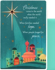Merry Christmas Star of Bethlehem Peace Hope Hallmark Greeting Card