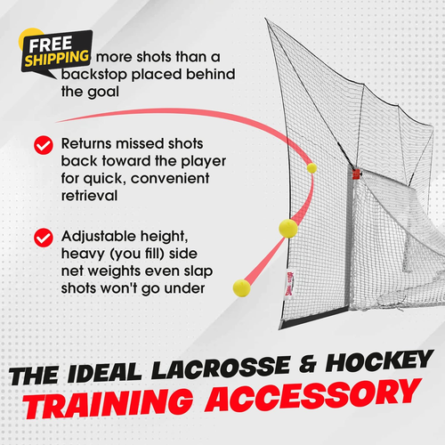 Shag Stop, Lacrosse Goal and Ice Hockey Backstop Net, Durable Lacrosse Backstop - Picture 4 of 12