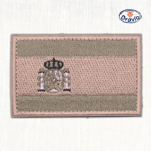 Parche bordado bandera ESPAÑA EJÉRCITO ÁRIDO CAMUFLAJE - gancho&lazo 5x8cm - Imagen 4 de 9