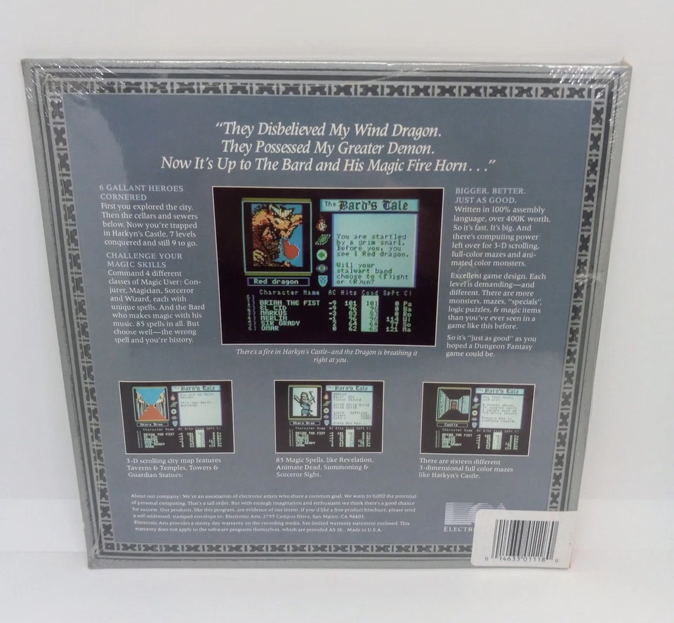 Commodore 64 / 128 The Bard's Tale Vol 1: Tales of the Unknown Vintage Game New - Image 2 of 3