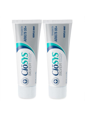 Silver Fluoride Toothpaste for Adults 55+, 3.4 Ounce (Pack of 2), Gentle Mint, T