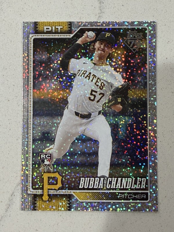 2026 Topps Series 1 Bubba Chandler RC SP 283 Sand Glitter Foil Pirates 🔥💎