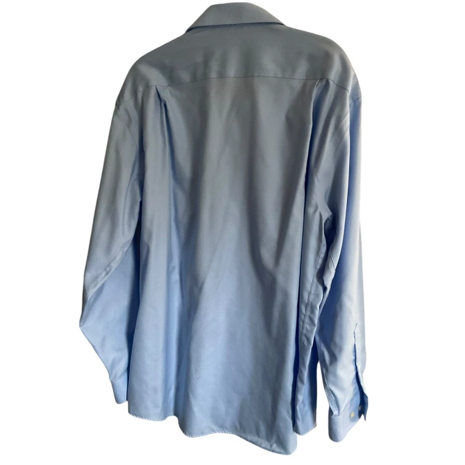 Camisa Pronto Uomo Para Hombres 17 1/2 Azul 34/35 Sin Planchar 100% Algodón Cuello Extendido Foto 2 de 4