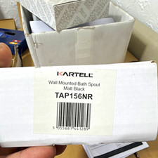 Kartell Wall Mounted Bath Spout, Matte Black, Bathroom, TAP156NR