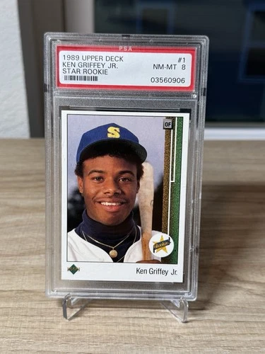 Ken Griffey Jr 1989 Upper Deck #1 Rookie Card PSA 8 NM-MT HOF RC 🔥 Iconic