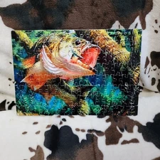 Bass Fish 120 Piece Custom Handmade Jigsaw Puzzle