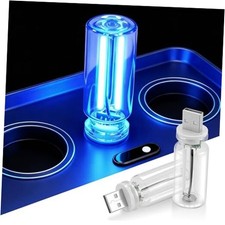2PCS Car LED USB Night Lights, Retro Automotive Atmosphere Decor Lamp, Blue