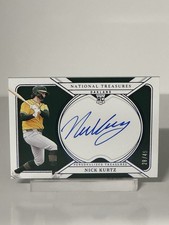 Panini 2025 National Treasures Blue Nick Kurtz RC Auto /49 Athletics