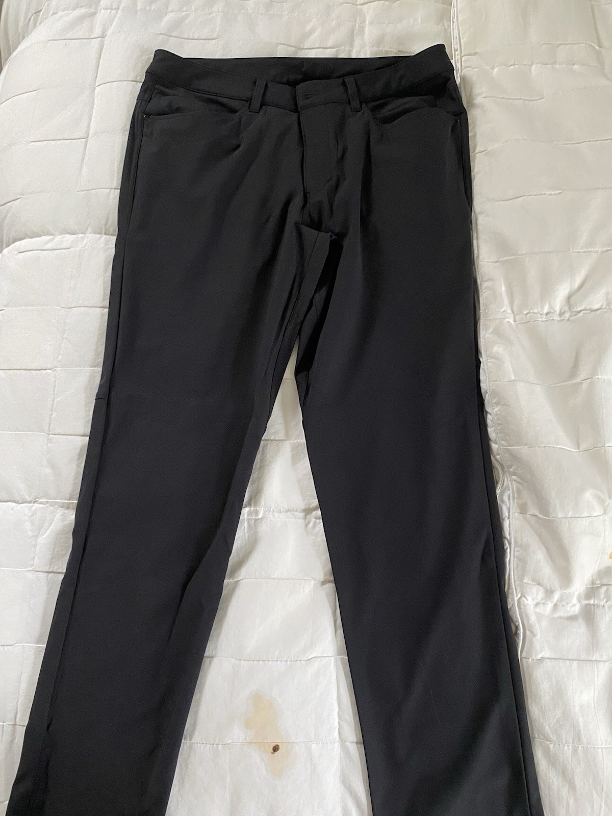 Men’s Lululemon Black Pants With Pockets Straight Leg Size 34