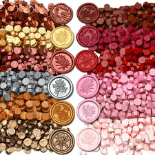 1200Pcs Metallic Red Wax Seal Beads, 12 Assorted Metallic Colors for Wax Seal