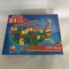 Melissa And Doug USA Map Floor Puzzle New In Packaging