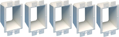 BE1-5 Electrical Outlet Box Extender, 1-Gang, White, 5-Pack