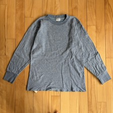 Vintage 70s Duofold Two Layer Thermal Long sleeve top Baby Blue Fits Mens M USA