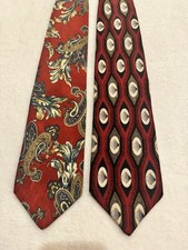 JOS. A. BANK Ties Premier Collection Silk Made in USA 58”x 3.75” A Set Of 2