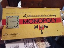 VINTAGE PARKER BROTHERS MONOPOLY COMPLETE 1940'S-1950'S