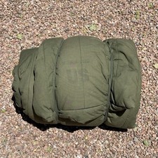 Vintage 70s US Military Intermediate Cold Weather Down Sleeping Bag Green Mummy