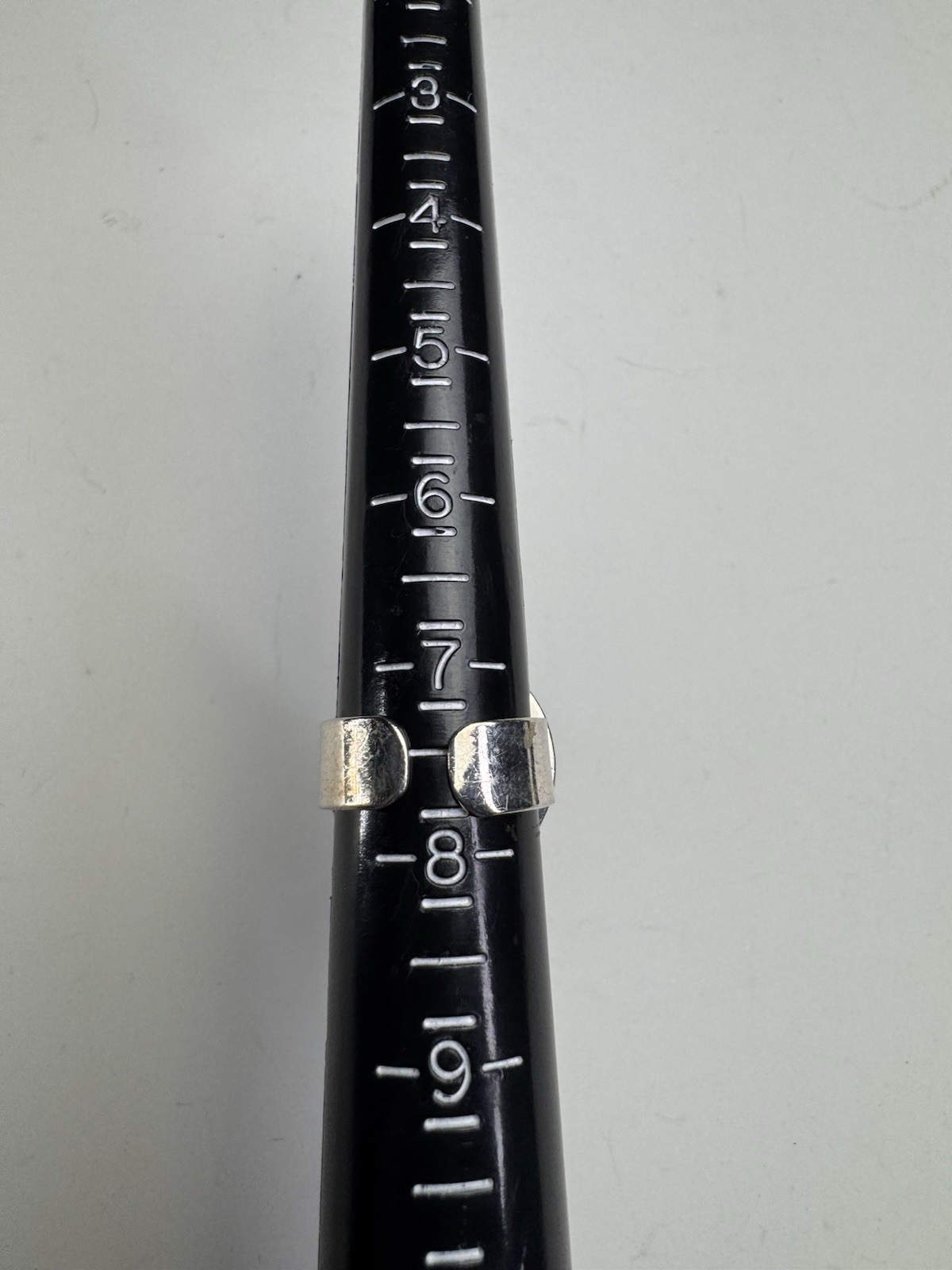 Modern Textured Statement Ring Silver Tone Adjust… - image 4