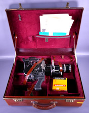 Bolex H16 Reflex Rex-4 16mm Movie Camera Vario-Switar 86 EE Zoom Lens Set As Is