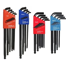 Eklind 17222 & 13222 Double-Ball-Hex L-Key Allen Wrench Combo - Extra Long Inch/