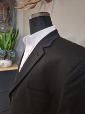 Michael Kors Mens Wool Sport Coat 46R Black 3 Button Blazer Double Vent A603