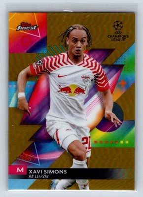 2023-24 Topps Finest UCC 142 Xavi Simons /50 RB Leipzig