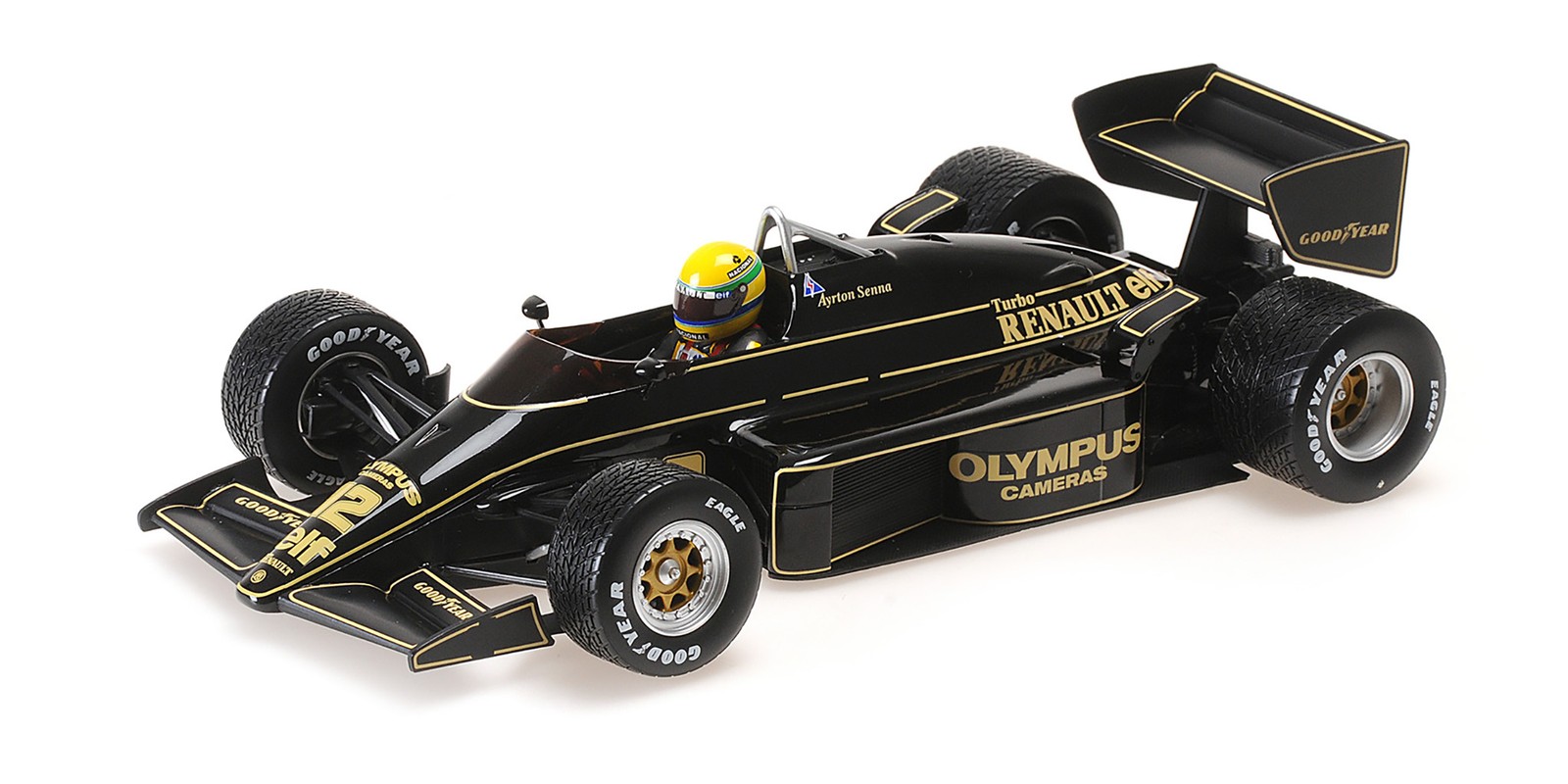 MINICHAMPS 540851872 1:18 LOTUS RENAULT 97T - AYRTON SENNA - GP PORTUGAL 1985 (W