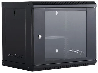 Armadio Rack da Parete 9U 19" 53 x 40 x 45cm Vetro e Chiave per Rete Switch DVR - Imagen 1 de 4