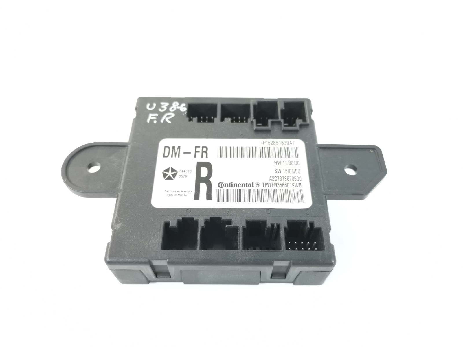 Maserati Ghibli 3.0L RWD 2017  Front Right Door Control Module 52851639AF OEM