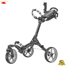 Caddytek Lite Auto 360 3 Wheel Golf Push Cart Foldable w/ Brake Handle Golf