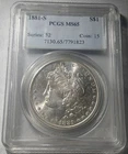 PCGS  / 1881 S / MS  - 65 / MORGAN SILVER DOLLAR