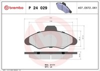 Brembo Bremsbelagsatz Scheibenbremse Prime P 24 029 FüR GAL Escort Orion Ford 6