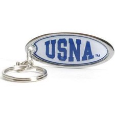 Navy Midshipmen Metal Key Chain W/domed Insert