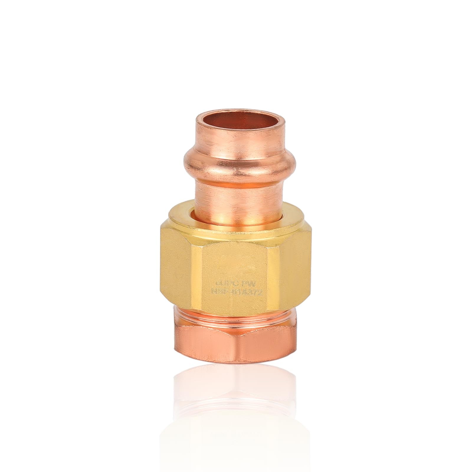 1/2 Inch Copper Press x 1/2 Inch FPT Female Union Fitting LBP Tube 1 PCS