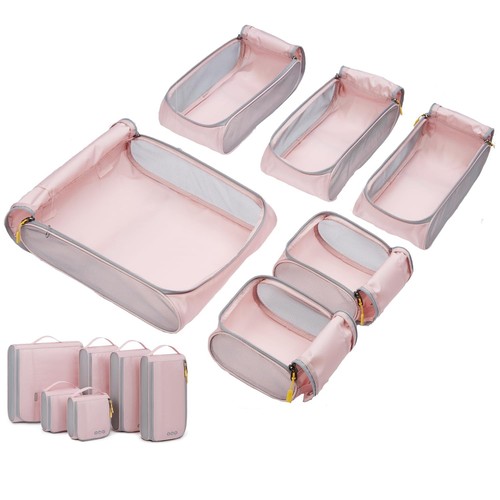 BAGSMART Keep Shape Packing Cubes for Travel, 6 Set Travel Cubes for ...
