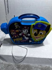 Paw Patrol is on a Roll song along boombox with microphone