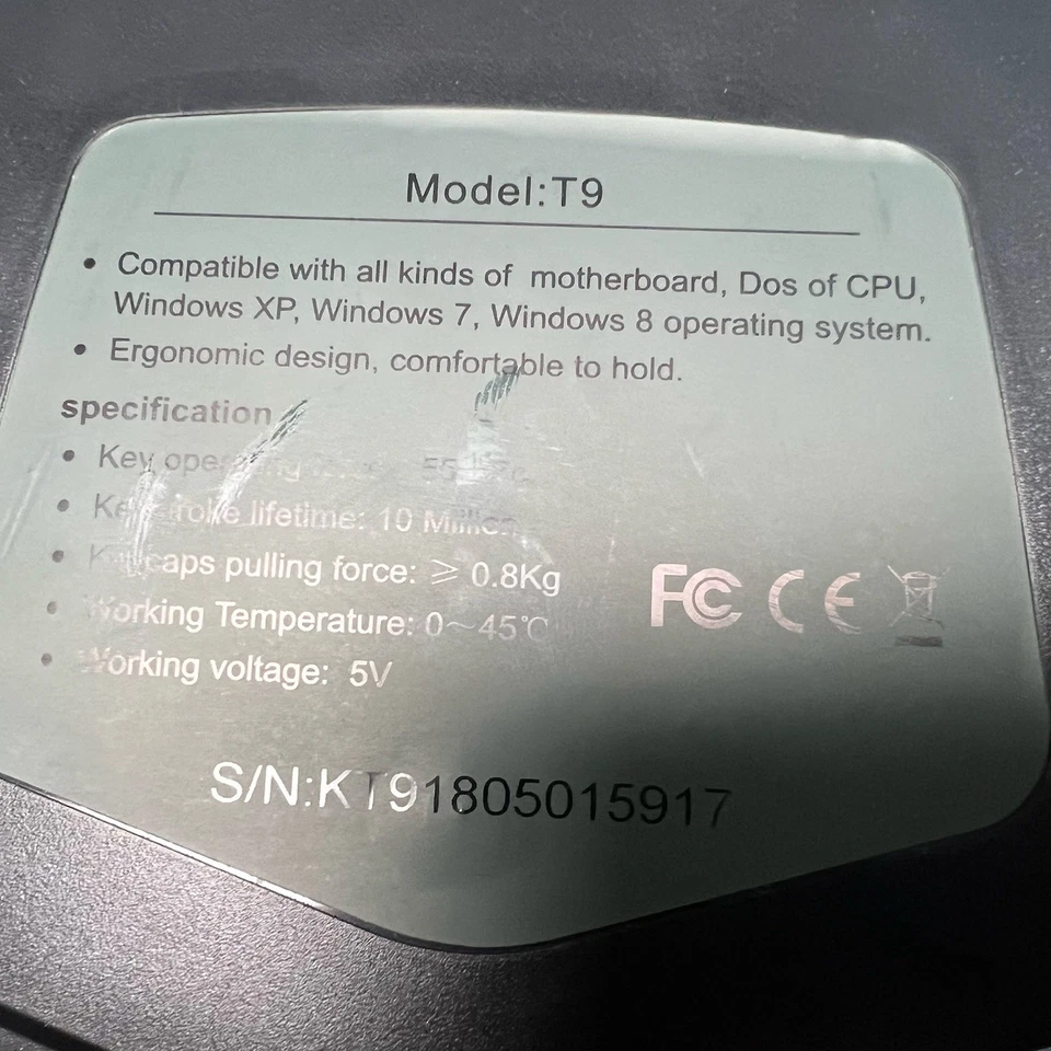 Delux T9 46 Key One Handed USB Wired Gaming Ergonomic Keyboard Keypad - Tested - Image 4 of 4